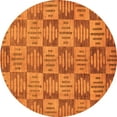 thumbnail image 1 of Ahgly Company Indoor Round Abstract Orange Modern Area Rugs, 6' Round, 1 of 4