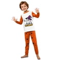 thumbnail image 2 of HTHLVMD Halloween Pajamas, Family Halloween Pajamas, Halloween Matching Family Pajamas Orange Ghost Print Long Sleeve 2 Piece Pajama Set Cute Spooky Sleepwear Nightwear Loungewear Holiday Photos, 2 of 6