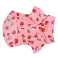 thumbnail image 1 of Mignon Fraise Imprimer Tour vers le Bas Col Snap Conception Respirante Chien Chemises d'Été, 1 of 8