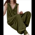 thumbnail image 3 of Mono con Botones y Capucha para Mujer, Sin Mangas, con Bolsillos Verde M, 3 of 6