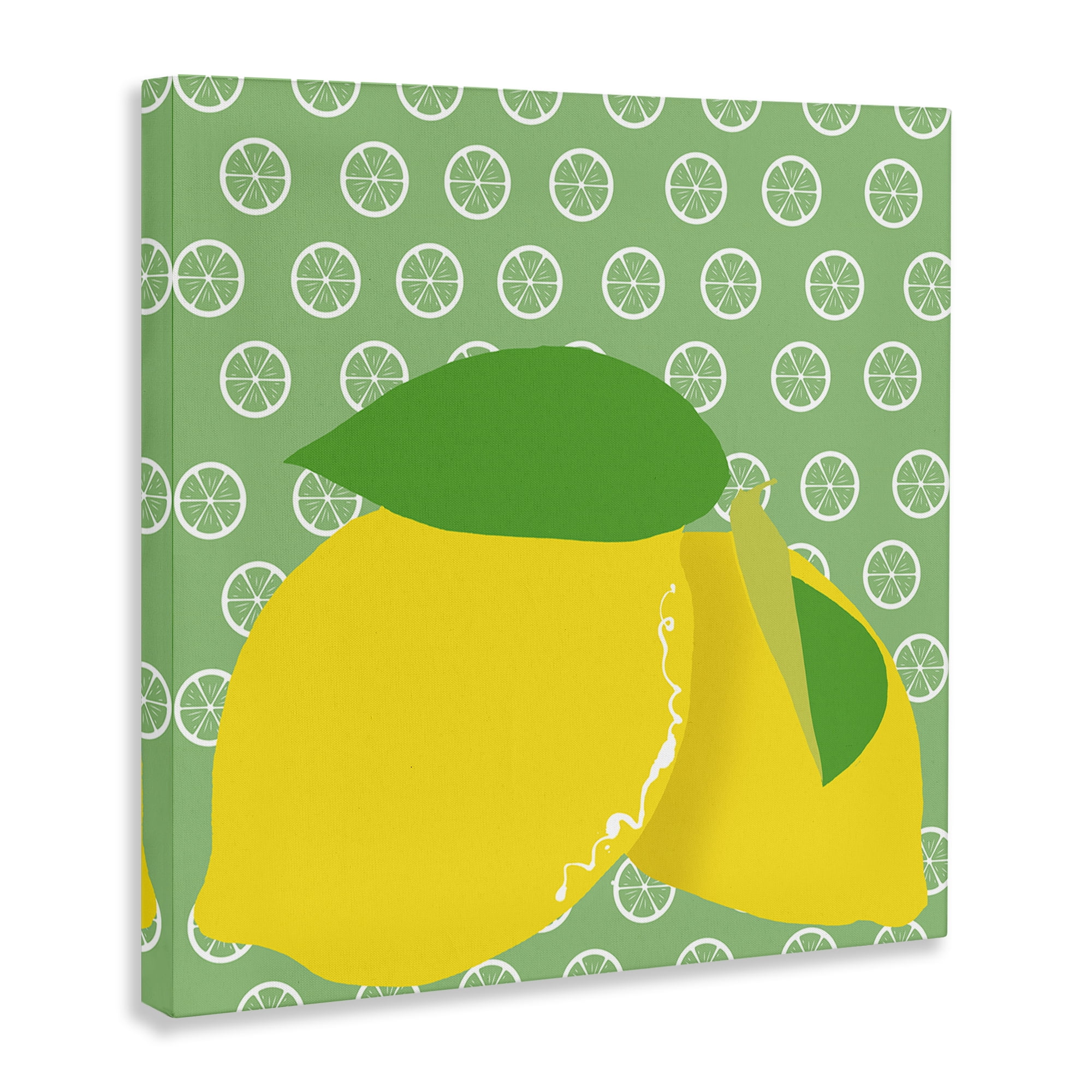 Stupell Industries Bright Lemon Fruit Food & Beverage Painting Wrapped Canvas Art Print Wall Art, 24 x 24