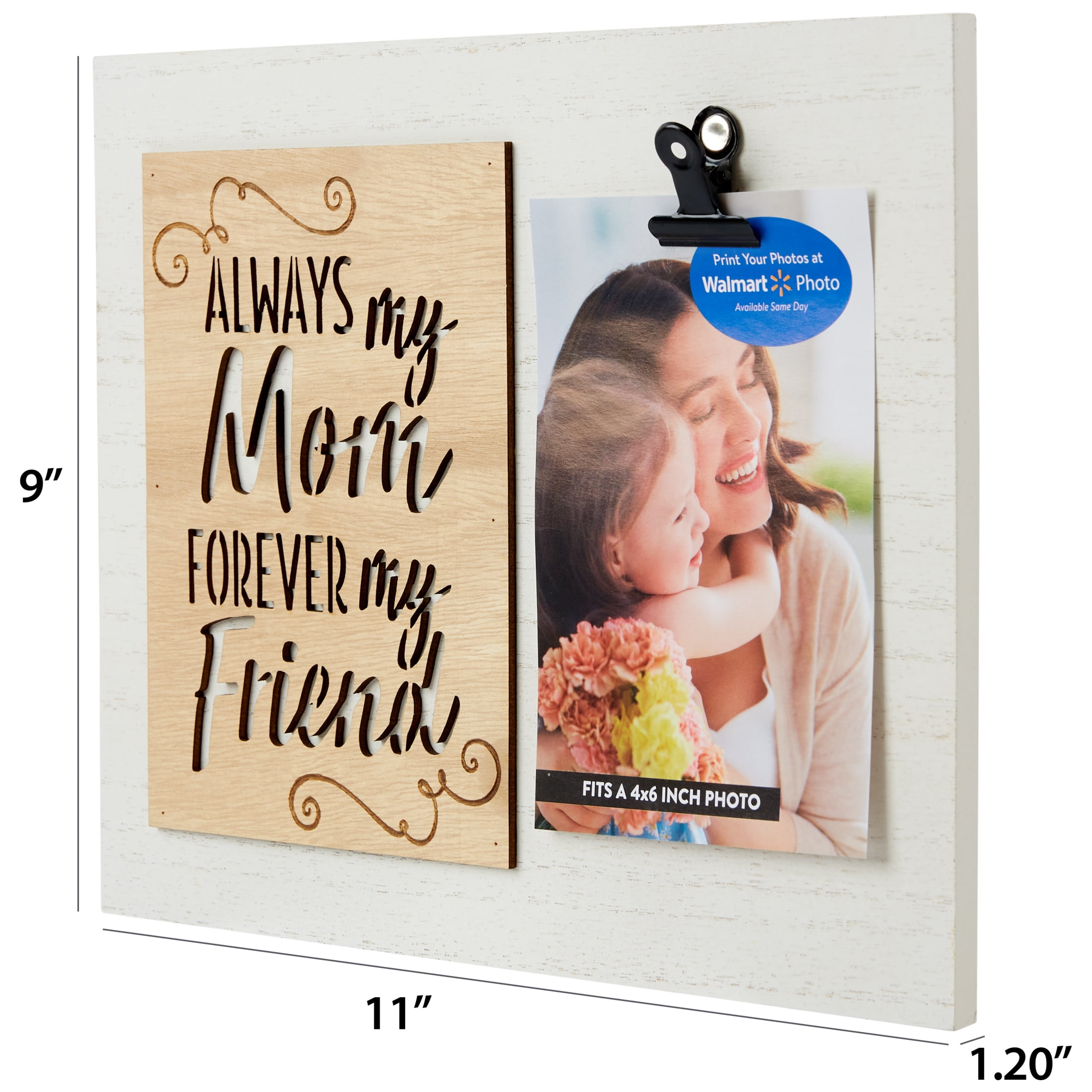 Always my mom, forever my friend, 4x6 picture frame, laser engraved fr –  GlitterGiftsAndMore