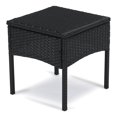 thumbnail image 3 of JYED DECOR 3pc Wicker Outdoor Patio Bistro Conversation Furniture Set, Blue, 3 of 7