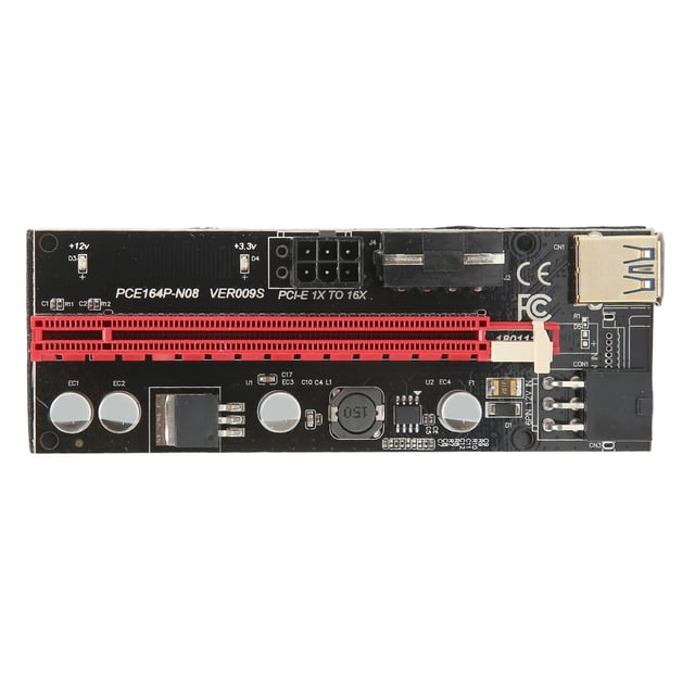 Extensióno Gráfica PCIe Riser 1x a 16x, Tarjeta de Adaptador PCIe Elevada Resistente Al Desgaste de Compatibilidad Amplia Eficiente para Ganar PC PC PAR PC PC PC PC PC
