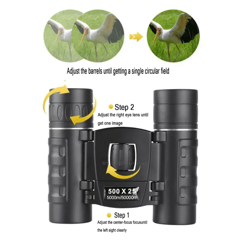 500x25 Zoom HD Telescope Professional BAK4 Powerful Binoculars Long Range Portable Monocular or Camping Tourism Outdoor