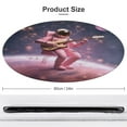 thumbnail image 2 of Space Astronaut Soft Bedroom Round Area Rug, Washable Cute Nursery Circle Throw Mat, Non-Slip Contemporary Small Low Pile Floor Carpet for Dorm Bedside, 2 of 7