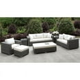 thumbnail image 3 of Afuera Living Outdoor Patio Faux Rattan Sofa with Pillows in Light Gray, 3 of 4