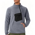 thumbnail image 2 of Hurxie Men's Fleece Jacket Full Zip Sherpa Lined Thick Warm Winter Outdoor Hiking Jacket Gray,M, 2 of 6