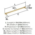 thumbnail image 5 of Amerock Faraday 18 inch (457mm) Center-to-Center Champagne Bronze Appliance Pull, 5 of 6