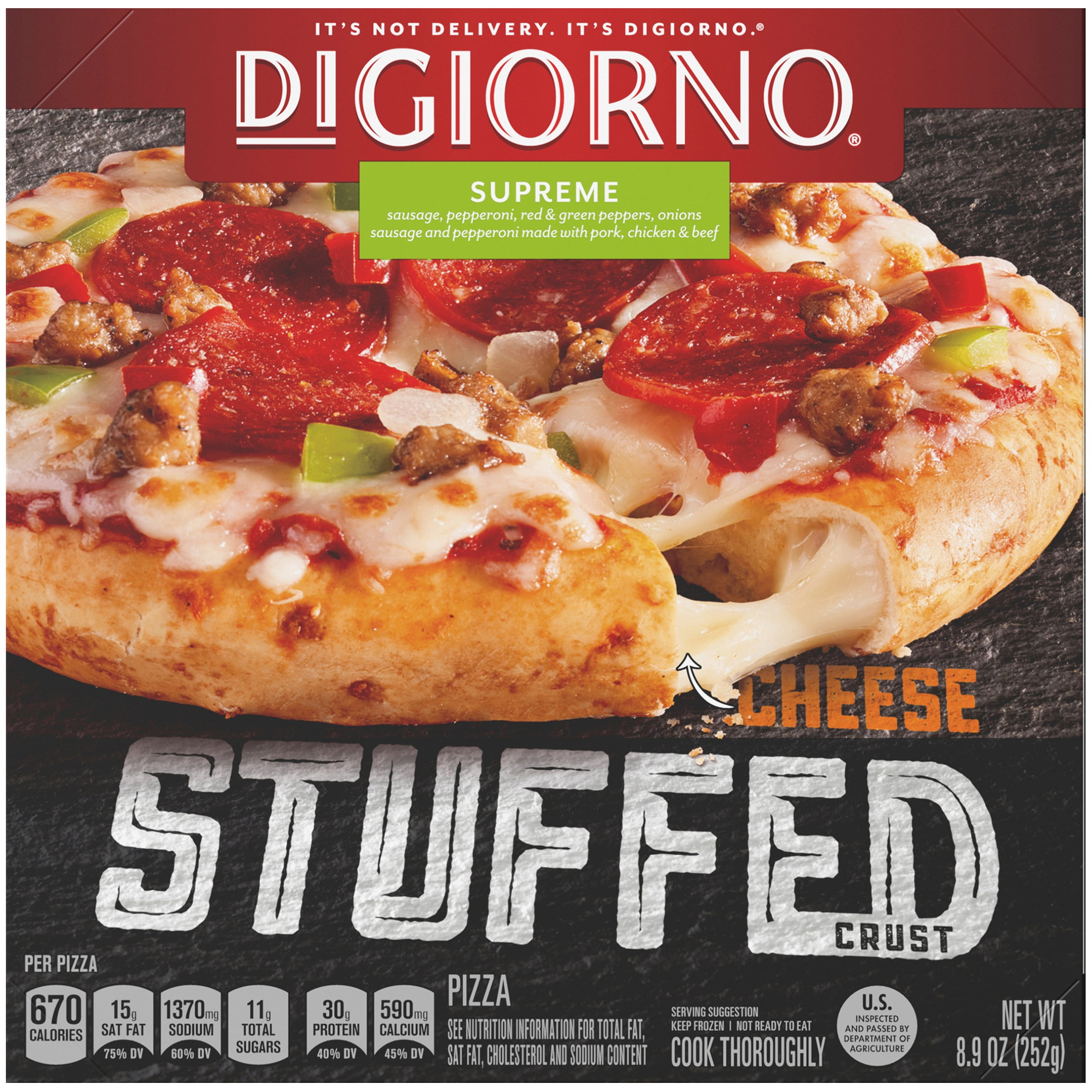 DIGIORNO Cheese Stuffed Crust Supreme Frozen Pizza - Walmart.com - Walmart.com