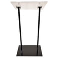 thumbnail image 2 of Kingdom Durable Contemporary Metallic Lectern/Podium/Pulpit with Double Slim Column Cylindrical Poles, a Clear Acrylic Top, and a Rectangular Metallic Base - Black, 2 of 4