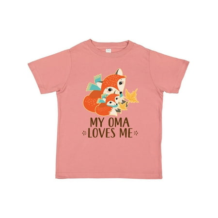 

Inktastic My Oma Loves Me Cute Fox Gift Toddler Boy or Toddler Girl T-Shirt