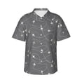 thumbnail image 2 of Xecao Airplane Routes Around The World print Hawaiian shirt - a stylish short-sleeve button-down for men, perfect for casual beach and tropical outings., 2 of 9