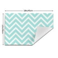 thumbnail image 3 of YFYANG Washable Heat-Resistant Placemats, 70% PVC/30% Polyester, Zigzag Chevron Pattern Kitchen Table Mat, 12" x 18" 4 Piece, 3 of 6