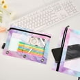 thumbnail image 6 of 2 Pack Flip Folders with Clear PVC Window Binder Pouches 3-Ring Binder Organizer for Office & Home Pastel Pink Marble Texture, 6 of 6
