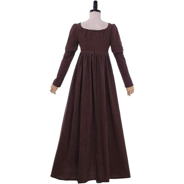brown regency dress Regency Ball Gown Jane Austen Reenactment 19th Century