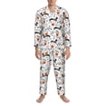 thumbnail image 3 of Lsque Halloween Dachshund Pattern Long Sleeve Pajama Set for Men - Soft 2-Piece Sleepwear and Loungewear Set with Pockets, Comfy Nightwear-Large, 3 of 7