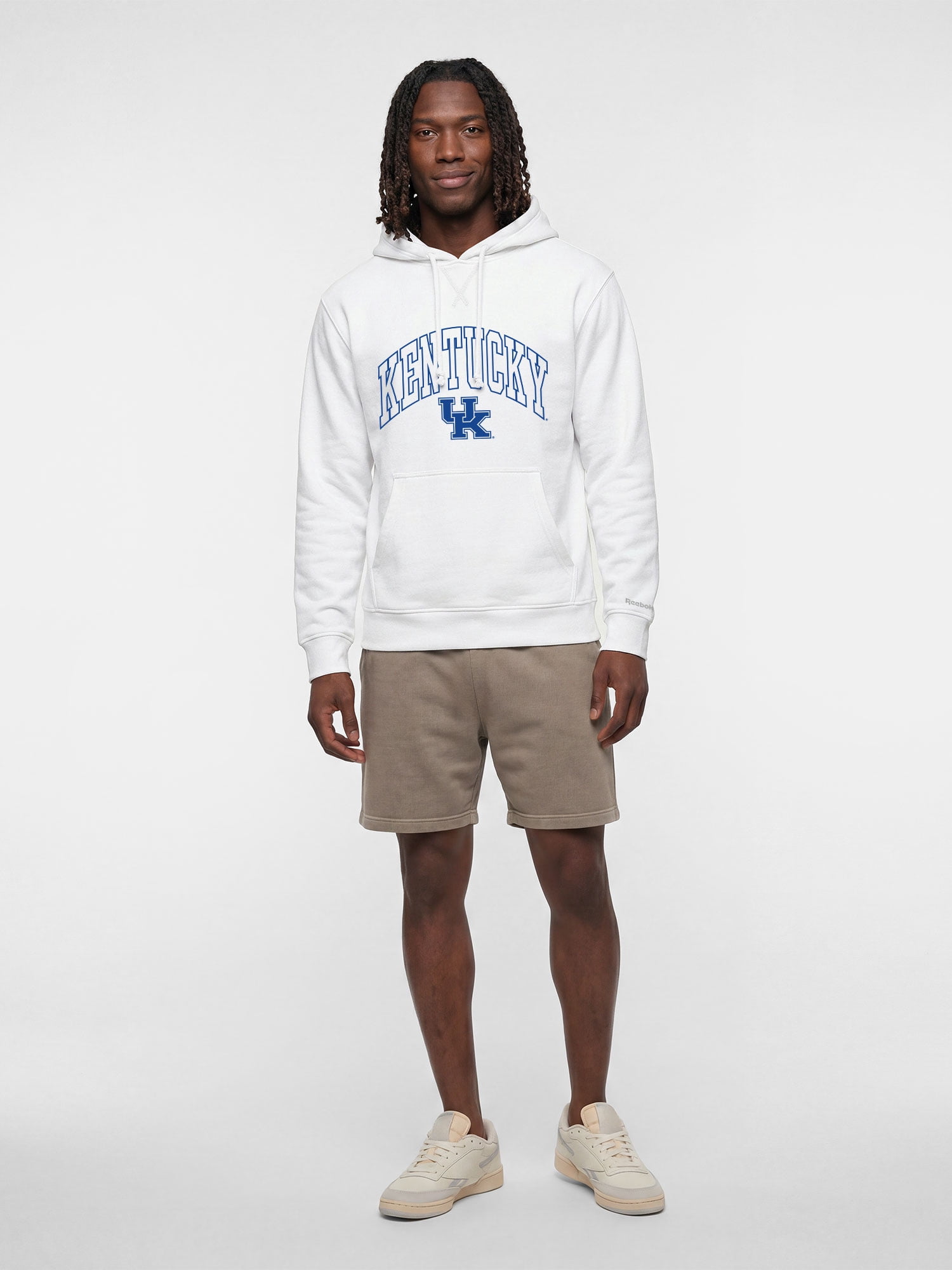 Kentucky Wildcats Reebok Mens White Hooded Sweatshirt