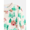 thumbnail image 4 of Holiday Time Toddler Girls Top and Pants Fleece Pajama Set, 2-Piece, Sizes 12M-5T, 4 of 5