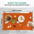 thumbnail image 4 of Tablecloth Roll  54" X 110' Orange Premium Plastic Table Cloths with Cutter Box - Cut to Size - Decorative Rectangle Table Cover Smooth Tablecloth - Disposable Table Cloths for Parties, Weddings., 4 of 6