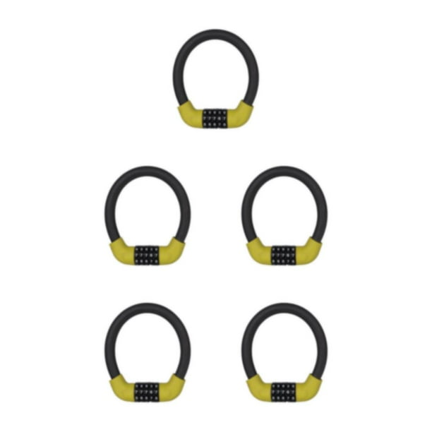Yuarrent candado de bicicleta antirrobo 5 dígitos contraseña anillo candados casco combinación código candado bicicletas scooter accesorios Type2 NO2