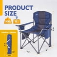 thumbnail image 3 of Oversized Folding Camping Chair for Adults, Supports 500 lbs – Breathable Fabric, Insulated Cup Holder, 8-Can Cooler, Padded Backrest & Seat, Storage Pouch, Carry Bag, 3 of 8