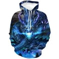 thumbnail image 2 of QTAGTESS Novelty Men's Chinese Dragon Graphic Hoodie Anime Mythical Beast Sweatshirts Gothic Fantasy Creature Pullover, 2 of 8