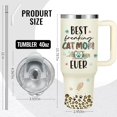 thumbnail image 2 of Dog Mom Tumbler 40oz - Ideal Gift for Dog Lovers - "Best Dog Mom Ever" Design - Insulated Cup with Handle, Lid & Straw, 2 of 6