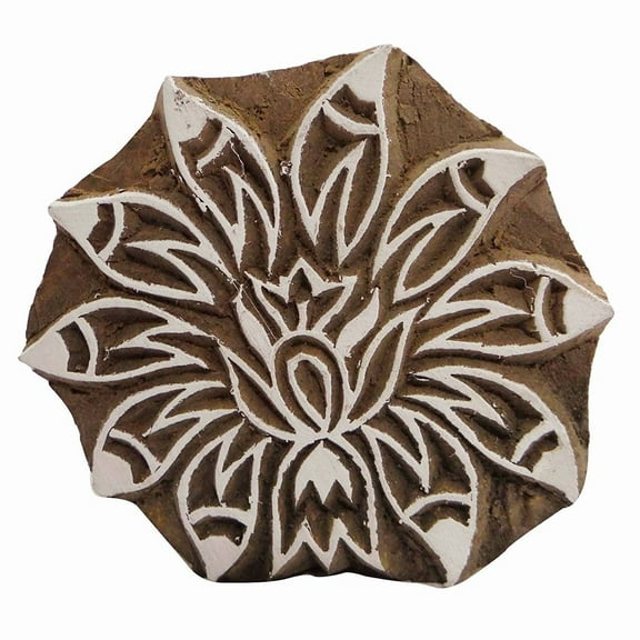 Wood Craft Block Fine Art Textile Printing On Fabric Floral Designer Stamps