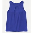 thumbnail image 5 of ClodeEU Women's Round Neck Sleeveless Halter Tank Top,Solid Color Casual Loose Cami Blue,Women's Plus XXL, 5 of 5