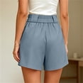 thumbnail image 4 of MYAOYINo Boundaries Womens Shorts High Waisted Wide Leg Shorts Pleated Double Button Casual Office Wear Shorts, 4 of 8
