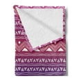 thumbnail image 2 of Tribal Soft Flannel Fleece Throw Blanket, Geometric Pattern with Motifs and Ombre Backdrop Prehistoric Culture Doodle Art, Cozy Plush for Indoor and Outdoor Use, 70" x 90", Multicolor, by Ambesonne, 2 of 5