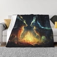 thumbnail image 3 of Throw Blanket for Couch, Firefly Forest Fox Super Soft Fuzzy Comfy Warm Throw Blanket, Cuteness Lightweight Cozy Plush Flannel Blanket & Throws for Sofa and Bed All Season, 3 of 5