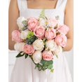 thumbnail image 5 of 10pcs Artificial Silk Roses Fake Flowers Bouquet Long Stems for Wedding Home Party Decoration(Yellow), 5 of 5