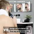thumbnail image 2 of Wattne 3 Way Mirror with LED for Hair Cutting,Tri-fold Mirror for Shaver and Makeup,Adjustable Telescoping Hooks-with LED Version, 2 of 7