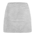 thumbnail image 3 of uublik Skirts for Girls Gray Tennis Skirts Golf Skort Athletic Dance Running School Sport Skirts with Shorts Size 2T-12, 3 of 5