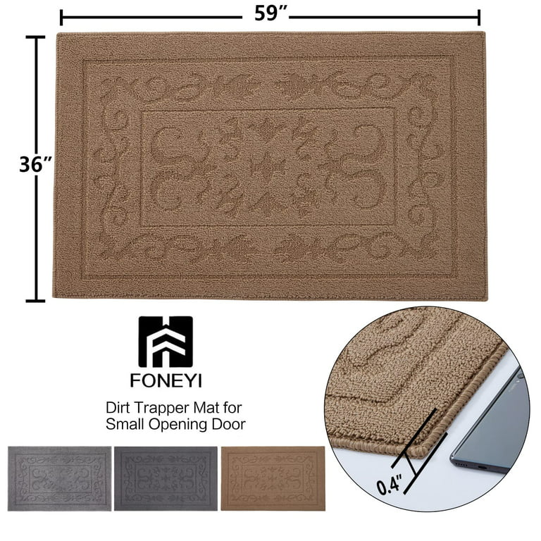 Feivea Indoor Doormat Durable Front Back Door Mat Outdoor Door Rug Resist  Dirt Mat for Entryway Kitchen Patio Machine Washable Non Slip Easy Clean  Low