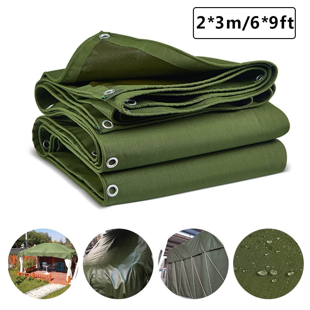 6 to 20ft Heavy Duty Tarpaulin Green Sheet Ground Cover Waterproof Camping Tarp 