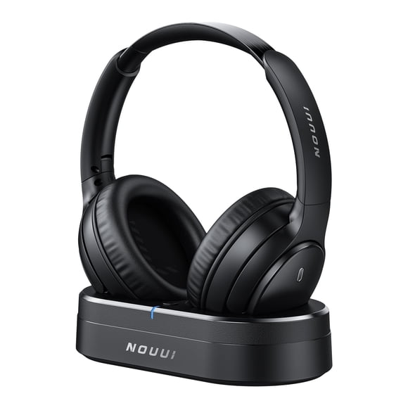 Auriculares inalámbricos de TV NOUUI para personas mayores con base transmisora