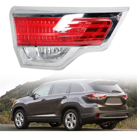waltyotur Left Side Inner Tail Light Assembly Replacement for 2014 2015 2016 Toyota Highlander Driver Side Rear Tail Light Lamp TO2802115 815900E060