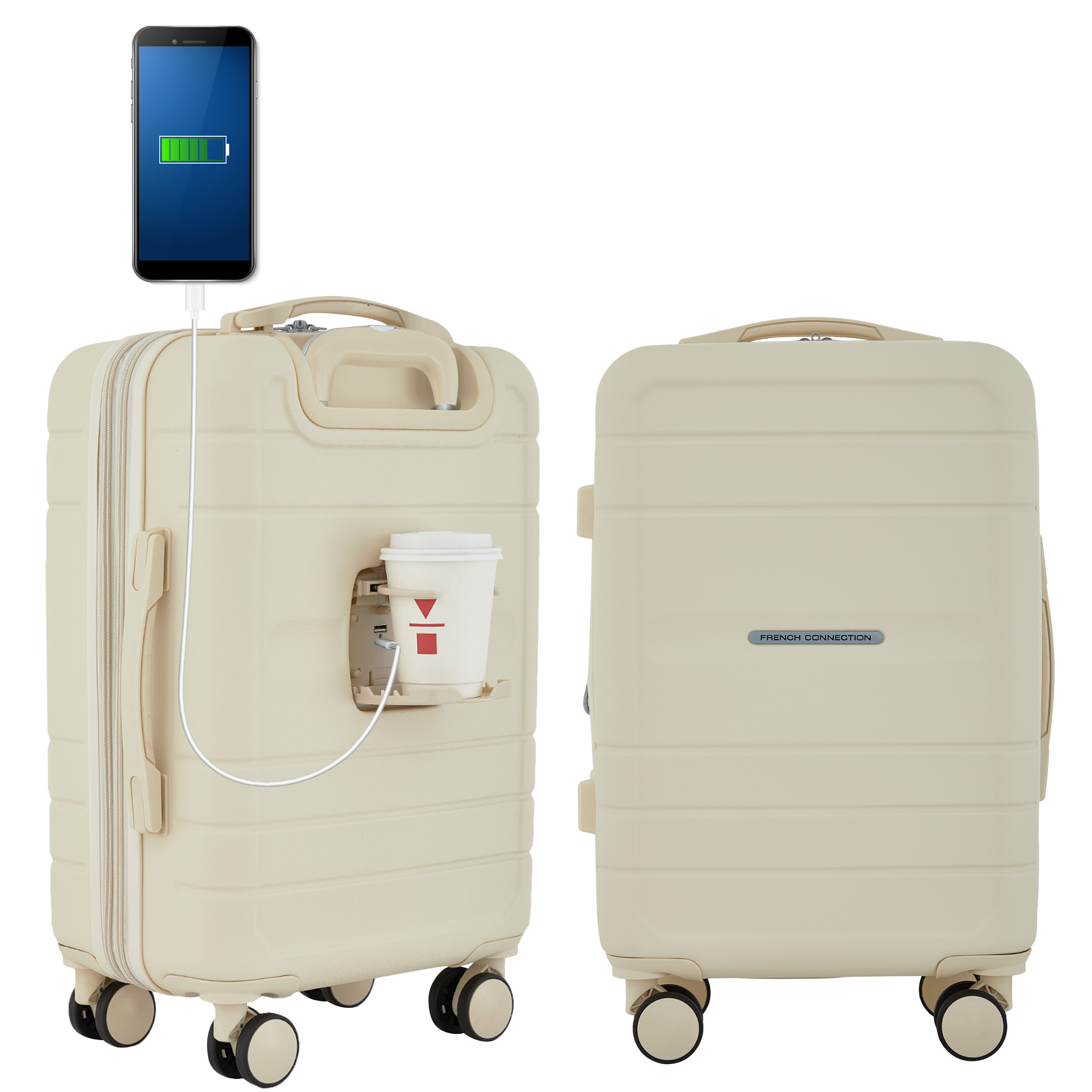 French Connection 22" Expandable Rolling Carry-On Luggage photo 3
