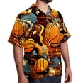 thumbnail image 2 of Basketball Men's Spread Collar Poplin Beach Shirts - Casual Printed Button Down Short Sleeve Summer Tops for Unisex, 2 of 6