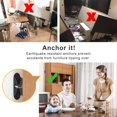 thumbnail image 5 of (Paquete de 3) Anclajes para muebles antivuelco a prueba de bebés Los anclajes de pared para muebles mejorados de calidad superior pueden soportar la tensión: terremotos y tormentas, 5 of 5