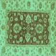 thumbnail image 1 of Ahgly Company Indoor Square Oriental Turquoise Blue Traditional Area Rugs, 3' Square, 1 of 4