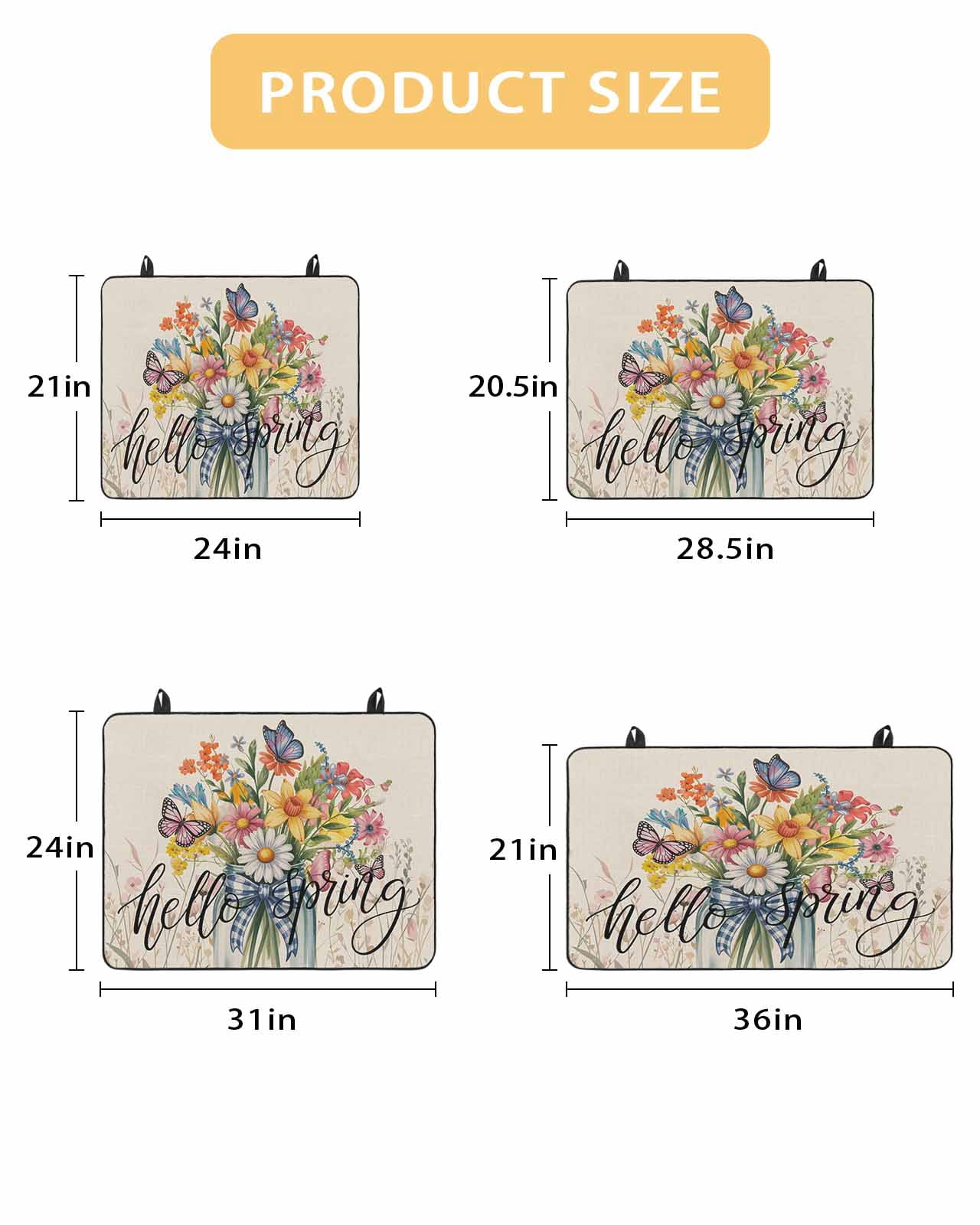 Large Induction Cooktop Protector Mat Spring Flowers Stove Top Covers for Electric Stove, Vintage Farmhouse Botanical Wildflowers Decorative Stove Burner Cover Mats, Glass Top Stove Cover