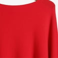 thumbnail image 4 of Baberdicy Sweaters for Women, Women's Knitwear a Collar Batwing Sweater Pullover Loose Threaded Tops Womens Sweaters Red, 4 of 8