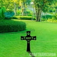 thumbnail image 3 of Craftnamesign Custom Pet Memorial Cross Stake, Dog Memorial Metal Cross Outdoor, Metal Grave Stake, 3 of 5