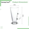 thumbnail image 2 of 9 fl oz / 265 ml Lead-Free Glass Mug, Tempered Latte & Coffee Mug, Classic High Foot Design, Transparent with Handle, Ideal for Coffee, Tea, Whiskey, and More, 2 of 5