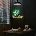 thumbnail image 4 of CADODIS Cat Noodles Neon Sign LED Light Wall Decor Bedroom Bar Kitchen Restaurant Cafe Game Room Novelty Lighting Shop Party USB Dimmable Cute Funny Lying Animal Eating Ramen, 4 of 5
