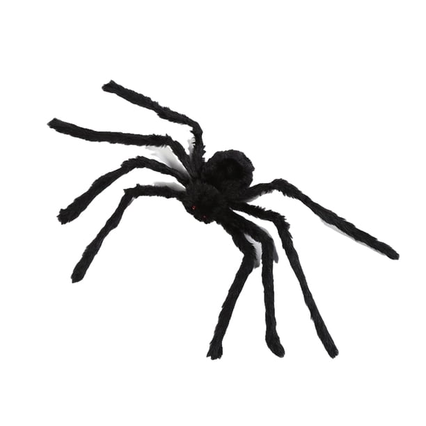 Moyic Araña grande Decoración de Halloween para el hogar Bar Casa embrujada Telaraña Halloween Araña artificial Accesorios de seda Kits de decoración para fiestas Negro 30 centimetros Moyic HA007306-01